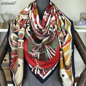 130*130cm 2019 Spring New Arrival High Quality Big Size Imitated Silk Satin Scarves Shawl Women Square Silk Scarf Bandana Hijab
130*130cm 2019 Spring New Arrival High Quality Big Size Imitated Silk Satin Scarves Shawl Women Square Silk Scarf Bandana Hijab