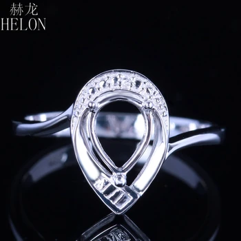 HELON Solid 14K (AU585) White Gold 7x5mm Pear Cut Engagement Semi Mount Real Natural Diamonds Fine Wedding Ring Trendy Jewelry
HELON Solid 14K (AU585) White Gold 7x5mm Pear Cut Engagement Semi Mount Real Natural Diamonds Fine Wedding Ring Trendy Jewelry