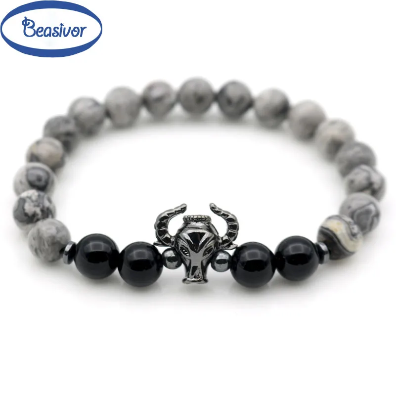 Bull Head Black Loose Onyx Grey Map Stones Men Strong Energy Beads Bracelets Women Stretchy Wrap Bangles
Bull Head Black Loose Onyx Grey Map Stones Men Strong Energy Beads Bracelets Women Stretchy Wrap Bangles