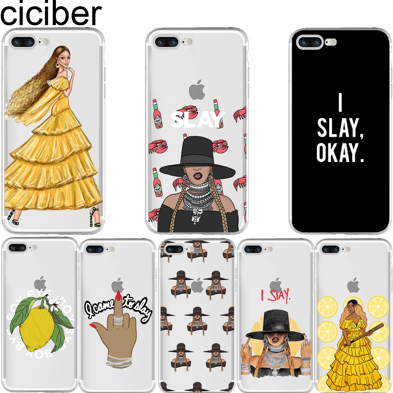 ciciber Beyonce Lemonade Hold Up Formation SLAY Pattern Soft Silicone Phone Cases Cover for Iphone 7 6S 8 Plus 5S SE X XR XS MAX
ciciber Beyonce Lemonade Hold Up Formation SLAY Pattern Soft Silicone Phone Cases Cover for Iphone 7 6S 8 Plus 5S SE X XR XS MAX
