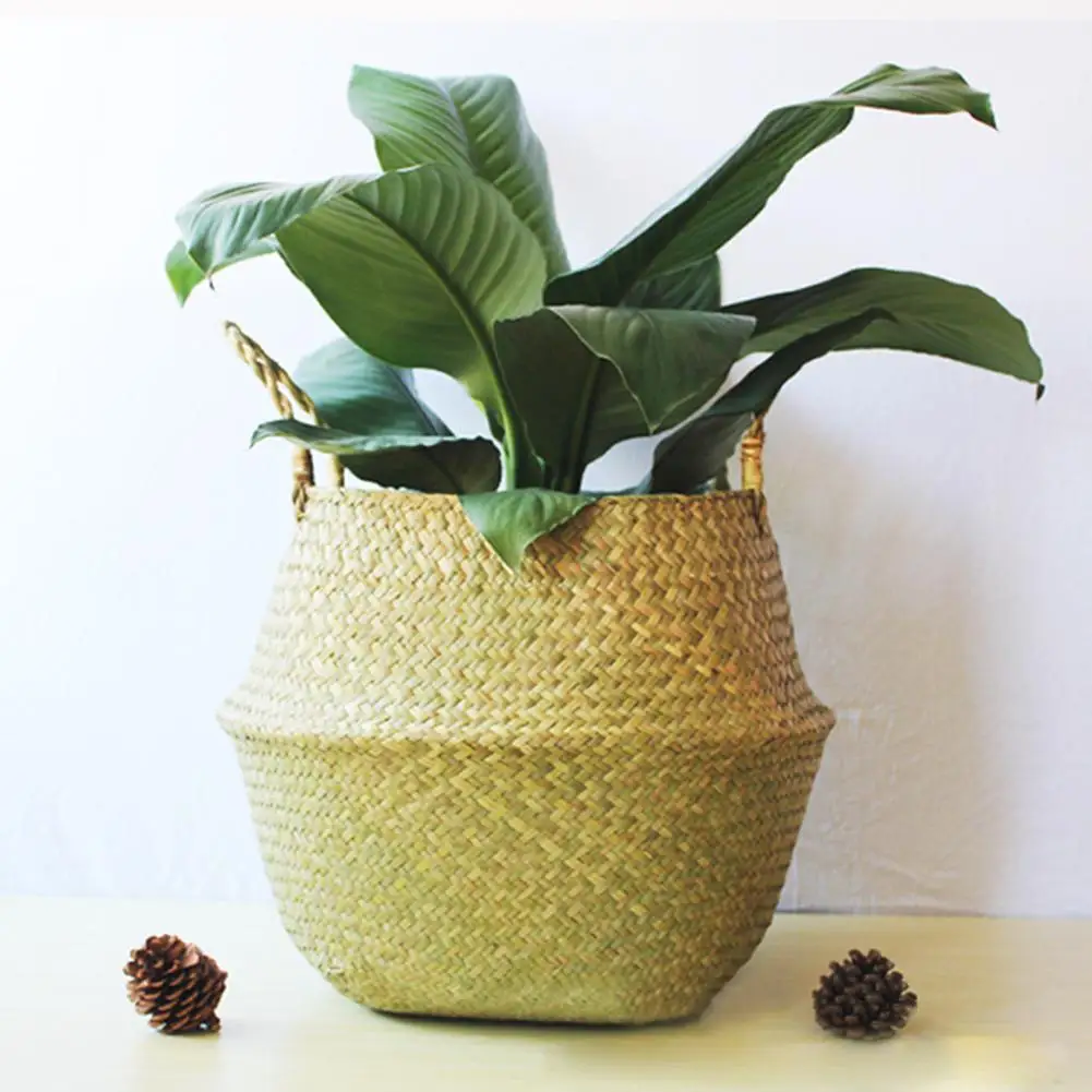 Nordic Style Plant Flower Pots Natural Seaweed Woven Handheld Toy Storage Basket Hand-Knotted Foldable Flower Pots S/M/L
Nordic Style Plant Flower Pots Natural Seaweed Woven Handheld Toy Storage Basket Hand-Knotted Foldable Flower Pots S/M/L