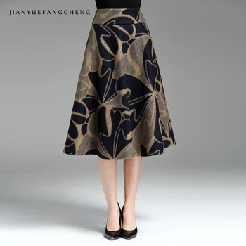 Vintage Printed Wool Skirt Womens Winter Long High Waist A Line Midi Skirt Plus Size Mid-calf Jupe Female Ball Gown Bottoms
Vintage Printed Wool Skirt Womens Winter Long High Waist A Line Midi Skirt Plus Size Mid-calf Jupe Female Ball Gown Bottoms