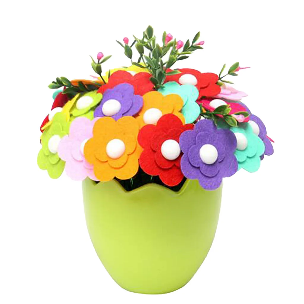 DIY Craft Iron Wire Button Felt Bouquet Kit Make 40 Flowers DIY Craft Iron Wire Button Felt Bouquet Kit Make 40 Flowers