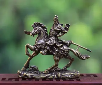 Chinese 100% pure brass Riding horse Dragon Guan Gong Guanyu Yun chang Ride Horse warrior Statue bronze small statue 
Chinese 100% pure brass Riding horse Dragon Guan Gong Guanyu Yun chang Ride Horse warrior Statue bronze small statue