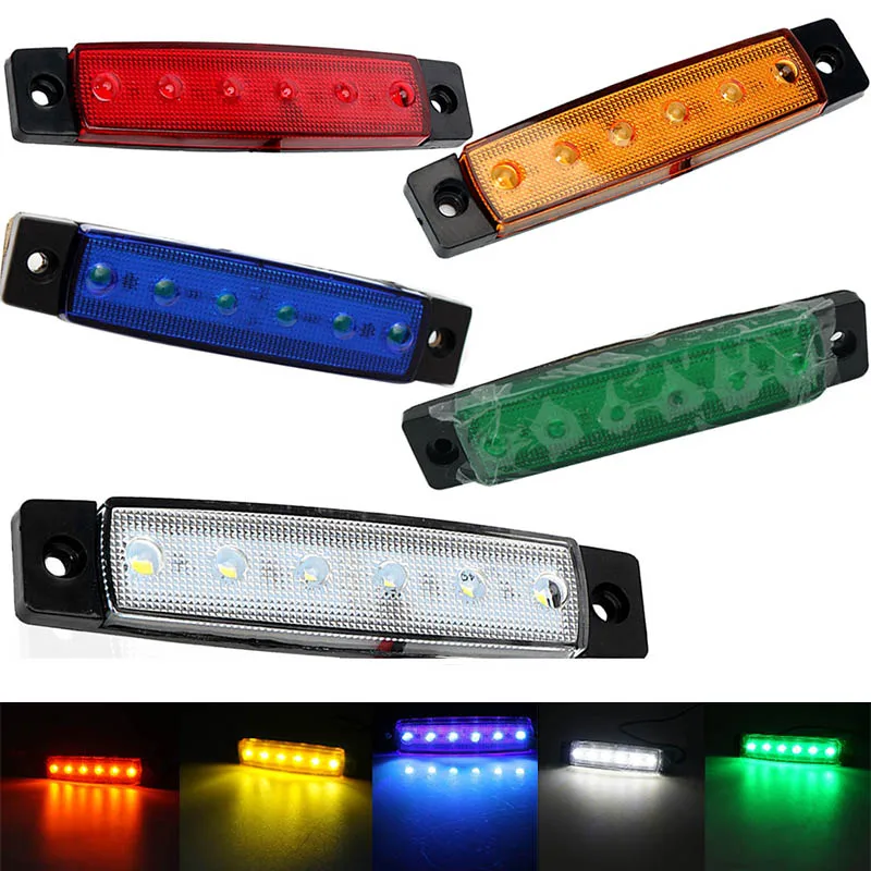 2pcs 6 SMD LED Car Auto Truck Bus Lorry Trailer Side Marker Indicators Turn Signal Lights Tail Warning Rear Light Lamp 24V 12V
2pcs 6 SMD LED Car Auto Truck Bus Lorry Trailer Side Marker Indicators Turn Signal Lights Tail Warning Rear Light Lamp 24V 12V