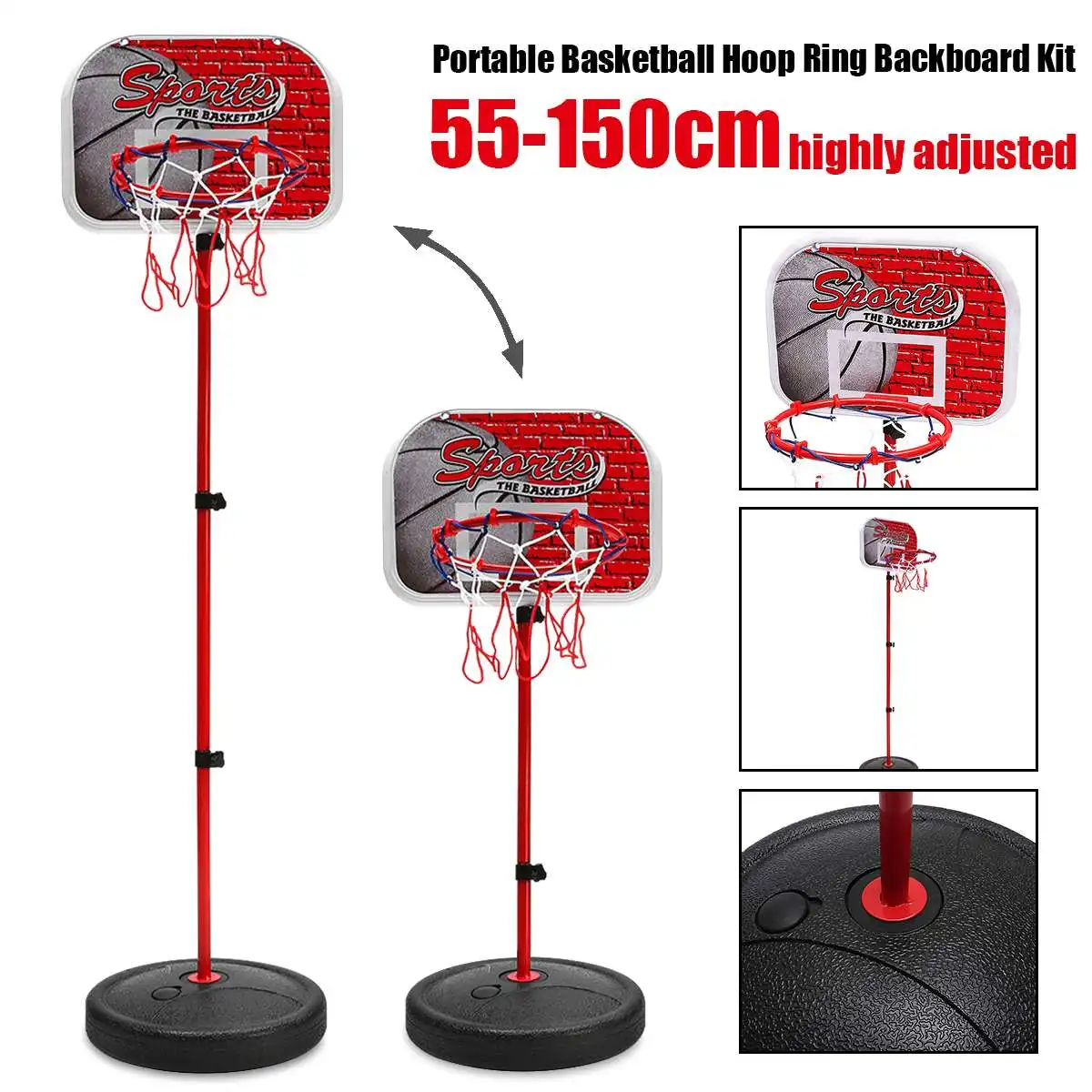 Adjustable 55-150cm Mini Basketball Hoop Ring Backboard Kit Indoor Mounted Mount Kid Toy for Kids Game Basketball Balls with Pum
Adjustable 55-150cm Mini Basketball Hoop Ring Backboard Kit Indoor Mounted Mount Kid Toy for Kids Game Basketball Balls with Pum