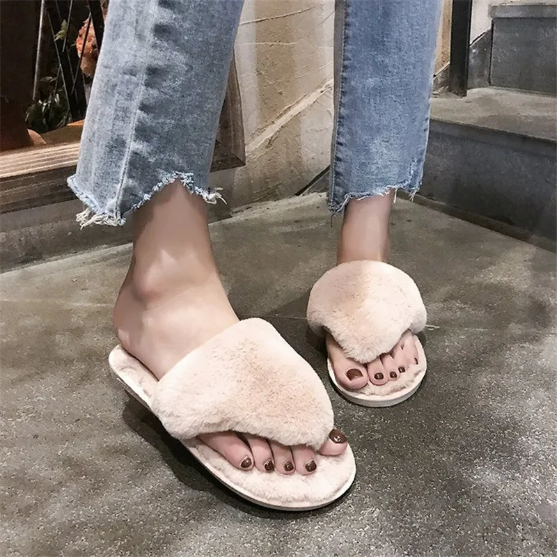 COOTELILI Fashion Women Home Slippers Faux Fur Warm Shoes Woman Slip on Flats Female Winter Flip Flops Pink Plus Size 36-41
COOTELILI Fashion Women Home Slippers Faux Fur Warm Shoes Woman Slip on Flats Female Winter Flip Flops Pink Plus Size 36-41