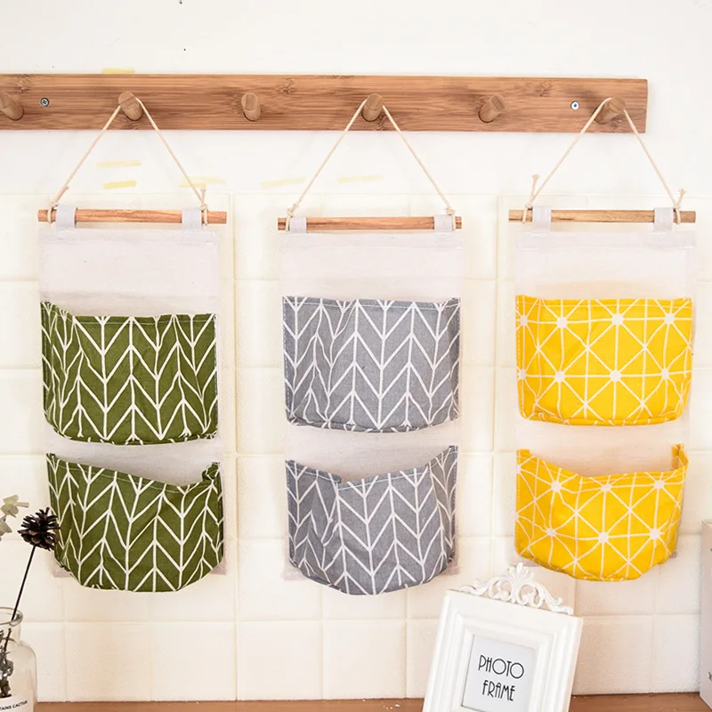 Cotton and linen storage hanging multi-layer hanging bag sundries storage bag storage bag
Cotton and linen storage hanging multi-layer hanging bag sundries storage bag storage bag