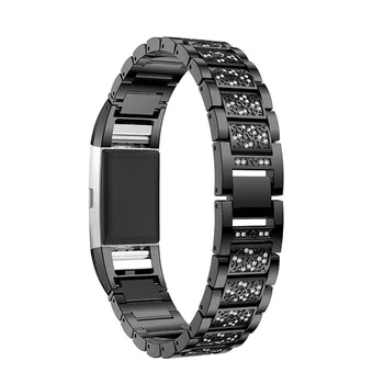 Practical For Fitbit Charge 2, Replacement stainless steel Bands with Rhinestone Adjustable Watch strap
Practical For Fitbit Charge 2, Replacement stainless steel Bands with Rhinestone Adjustable Watch strap