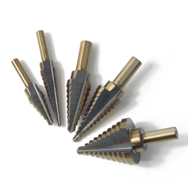 5piece set CNC HSS Nitrided coating super hard triangular handle inch step drill
5piece set CNC HSS Nitrided coating super hard triangular handle inch step drill