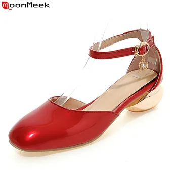 MoonMeek spring summer new strange style heels pumps women shoes with buckle med heel square toe dress female shoes
MoonMeek spring summer new strange style heels pumps women shoes with buckle med heel square toe dress female shoes