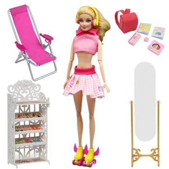 Hot Fashion Doll Accessories for Barbie Dollhouse Doll Satchel Bag Skates Shoe Rack Beach Chair Sofa Clothes Stand Holder BJD
Hot Fashion Doll Accessories for Barbie Dollhouse Doll Satchel Bag Skates Shoe Rack Beach Chair Sofa Clothes Stand Holder BJD