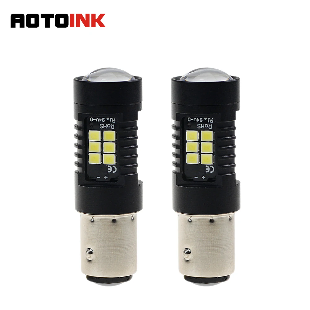 AOTOINK 2pcs P21W led 1156 BA15S 1200LM Car LED Bulb 1157 bay15d Auto DRL SMD Stop Reverse Brake Light White Red Amber 12V EJ
AOTOINK 2pcs P21W led 1156 BA15S 1200LM Car LED Bulb 1157 bay15d Auto DRL SMD Stop Reverse Brake Light White Red Amber 12V EJ