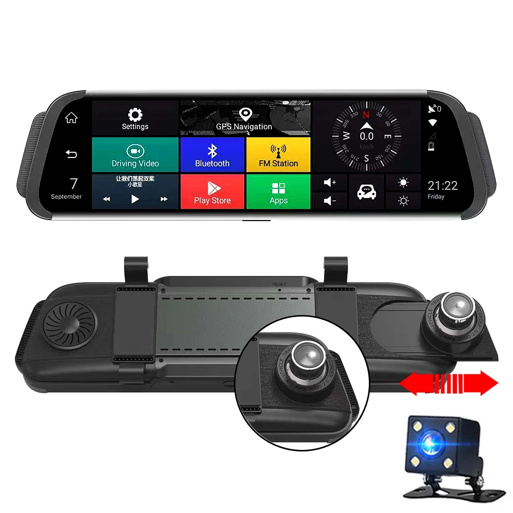 YANTU 10" 4G Android Car mirror video Camera GPS Navigation ADAS FHD 1080P Dash camera with 720P rear cam WiFi monitoring DVR
YANTU 10" 4G Android Car mirror video Camera GPS Navigation ADAS FHD 1080P Dash camera with 720P rear cam WiFi monitoring DVR