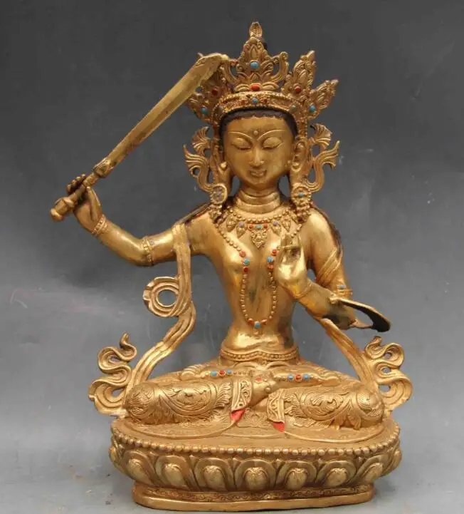 song voge gem S6237 14 Chinese Copper Bronze Manjusri Manjushri Bodhisattva Guan Yin Kwan-yin Statue
song voge gem S6237 14 Chinese Copper Bronze Manjusri Manjushri Bodhisattva Guan Yin Kwan-yin Statue