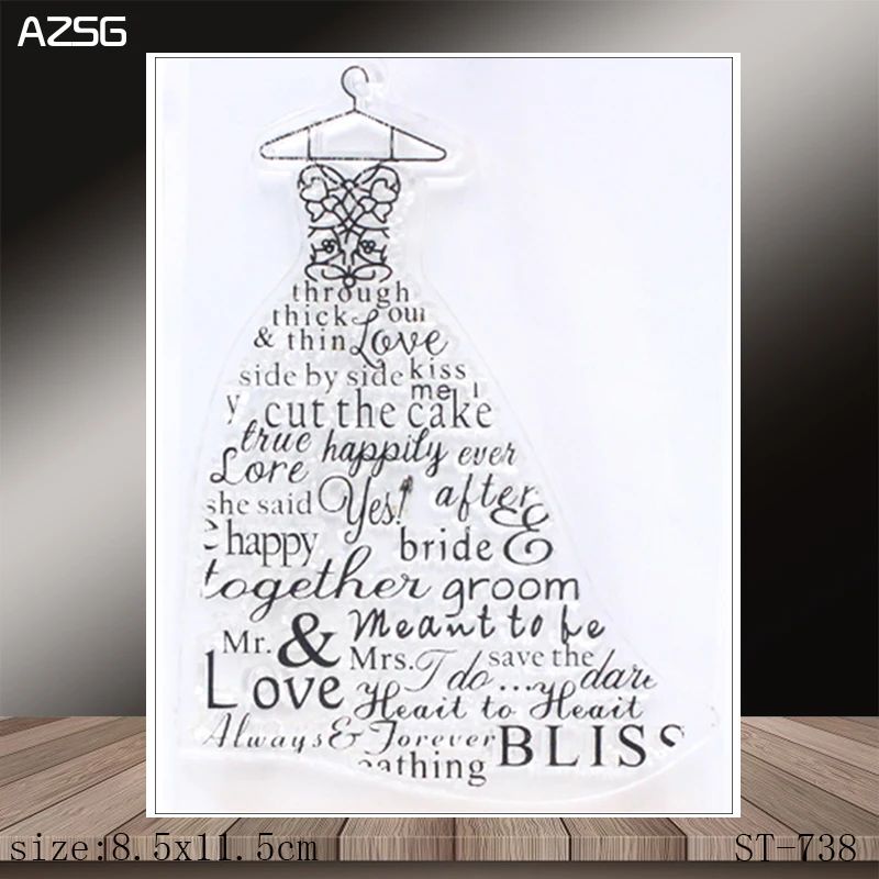 AZSG Wedding Dress Clear Stamps/Stamp/For Scrapooking/Card Making/Silicone Stamps/Decoration Crafts
AZSG Wedding Dress Clear Stamps/Stamp/For Scrapooking/Card Making/Silicone Stamps/Decoration Crafts