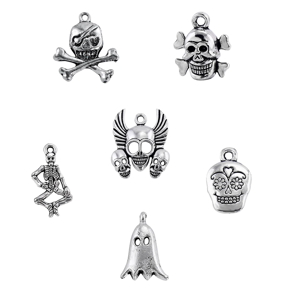 Charms skeleton head skull Charm Antique pendant charms for jewelry making DIY bracelet necklace
Charms skeleton head skull Charm Antique pendant charms for jewelry making DIY bracelet necklace