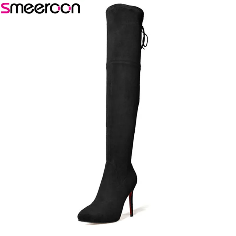 Smeeroon new fashion pointed toe super high heels autumn winter boots over the knee boots slip on women boots wedding shoes
Smeeroon new fashion pointed toe super high heels autumn winter boots over the knee boots slip on women boots wedding shoes