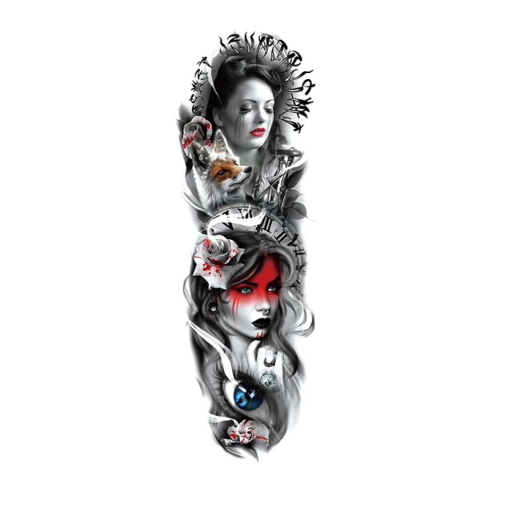 Waterproof Temporary Tattoo Sticker Skull with Mask Girl Body Art full arm large size sleeve tatoo Army Warrior for Men Women 1p
Waterproof Temporary Tattoo Sticker Skull with Mask Girl Body Art full arm large size sleeve tatoo Army Warrior for Men Women 1p