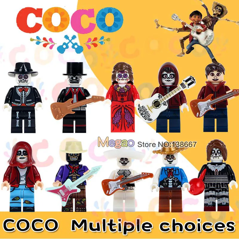 Single Sale Coco Day of the Dead Miguel Hector Rivera Holiday Skeleton Skull Building Blocks Children Gift Toys
Single Sale Coco Day of the Dead Miguel Hector Rivera Holiday Skeleton Skull Building Blocks Children Gift Toys