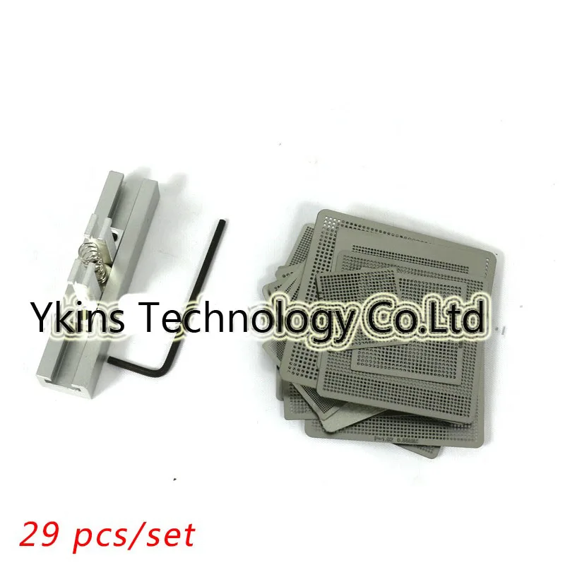 29 pcs/set Universal BGA Stencil Directly Heating Stencils+BGA reballing station BGA Reball Kit
29 pcs/set Universal BGA Stencil Directly Heating Stencils+BGA reballing station BGA Reball Kit