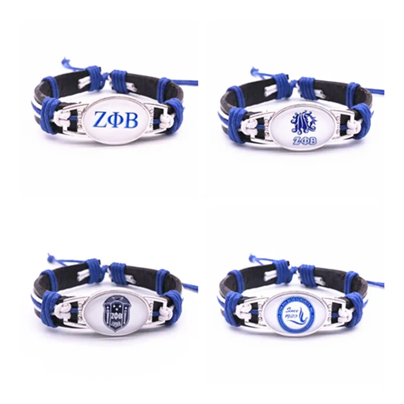 New Arrival ZETA PHI BETA Sorority Bracelet ZPB Charm Adjustable Leather Bracelets & Bangles For Man And Woman 10pcs/lot
New Arrival ZETA PHI BETA Sorority Bracelet ZPB Charm Adjustable Leather Bracelets & Bangles For Man And Woman 10pcs/lot