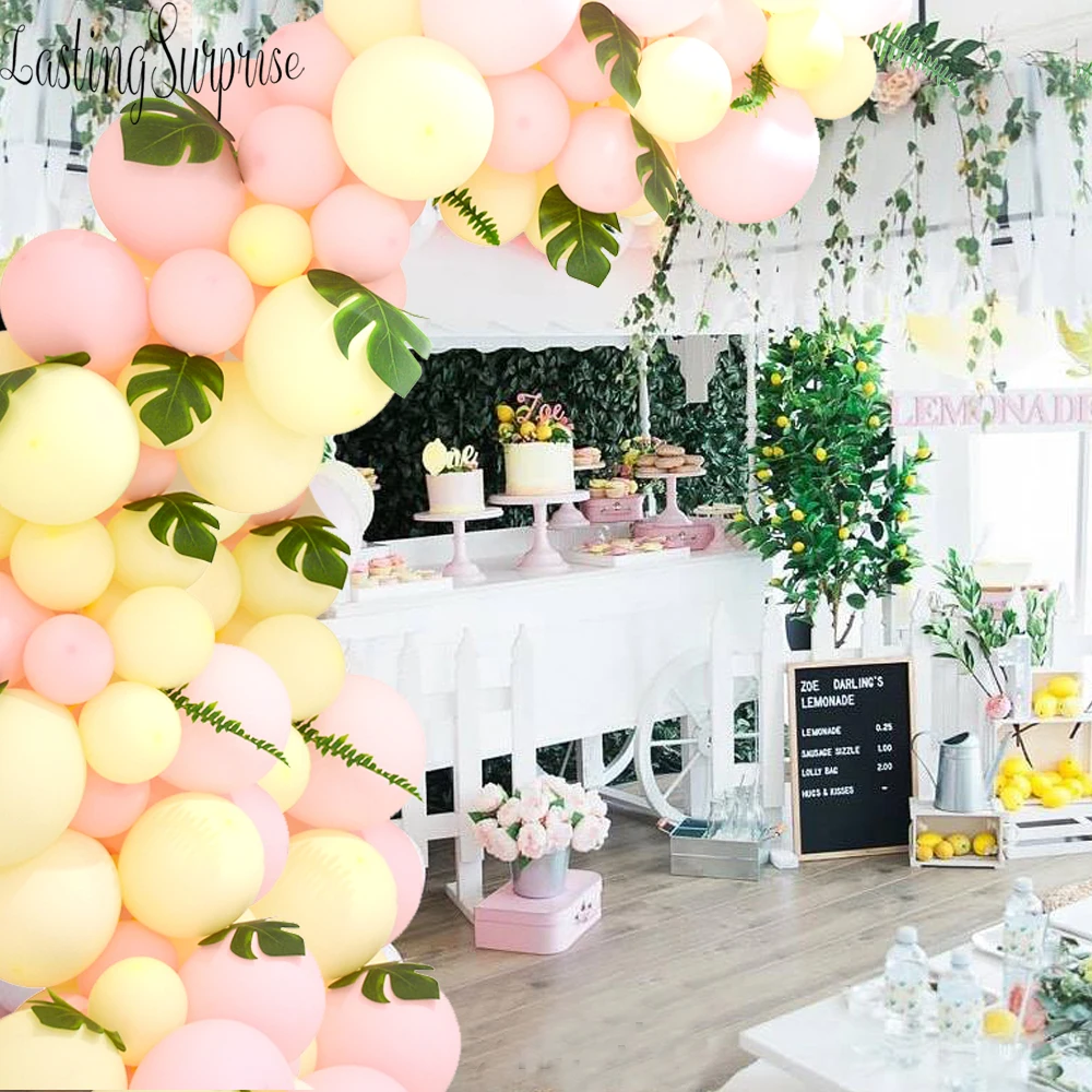 133pcs Balloon Garland Arch Kit Macaron Pink & Yellow Latex Balloon Baby Shower Weeding BirthdayParty Backdrop Background Decora
133pcs Balloon Garland Arch Kit Macaron Pink & Yellow Latex Balloon Baby Shower Weeding BirthdayParty Backdrop Background Decora