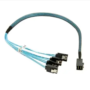 Internal Mini SAS SFF-8643 Host to 4 SATA 7pin Target Hard Disk 6Gbps Data Server Raid Cable 50cm
Internal Mini SAS SFF-8643 Host to 4 SATA 7pin Target Hard Disk 6Gbps Data Server Raid Cable 50cm