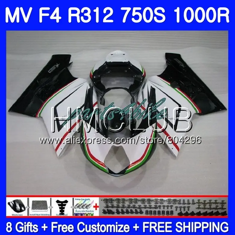 Kit For MV Agusta F4 R312 750S 1000 R 750 1000CC 05 06 Black white 129HM.3 1000R 312 1078 1+1 MA MV F4 2005 2006 05 06 Fairing
Kit For MV Agusta F4 R312 750S 1000 R 750 1000CC 05 06 Black white 129HM.3 1000R 312 1078 1+1 MA MV F4 2005 2006 05 06 Fairing