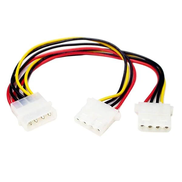 StarTech.com LP4 в 2x силовой Y сплиттер кабель M/F 0 23 м Molex (4-pin) SP4 + мужской/женский RoHS 300 |