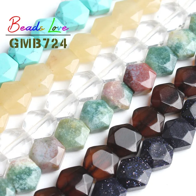 8x8mm Natural Stone Faceted Hexagon Shape Grey agates Rose quartzs Loose Spacer Beads for Jewelry Making Diy Bracelet 7.5 Inches
8x8mm Natural Stone Faceted Hexagon Shape Grey agates Rose quartzs Loose Spacer Beads for Jewelry Making Diy Bracelet 7.5 Inches