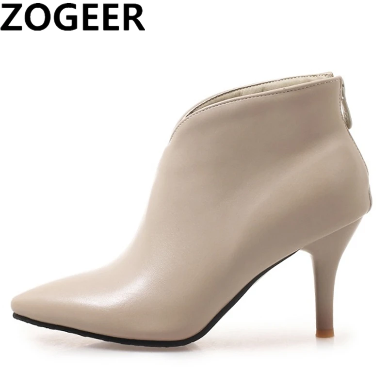 Plus Size 46 2019 New Autumn Women Ankle Boots Thin High Heel Pointed Toe Elegant Sexy Ladies Women Shoes Beige Green Boots
Plus Size 46 2019 New Autumn Women Ankle Boots Thin High Heel Pointed Toe Elegant Sexy Ladies Women Shoes Beige Green Boots