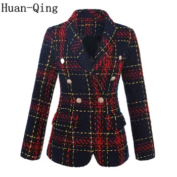 Fall Ladies Plaid Weaving Tweed Women Blazers and Jackets Double-breasted Blazer Long Sleeve Suit Coat Outerwear Plus Size S-XXL
Fall Ladies Plaid Weaving Tweed Women Blazers and Jackets Double-breasted Blazer Long Sleeve Suit Coat Outerwear Plus Size S-XXL