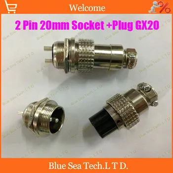 2 Pin 20mm Male & Female Wire Panel Connector kit GX20 Socket+Plug,RS765 Aviation plug interface ,circular connector
2 Pin 20mm Male & Female Wire Panel Connector kit GX20 Socket+Plug,RS765 Aviation plug interface ,circular connector