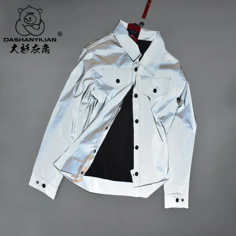 2019 men reflective fashion jacket lapel double breast pocket all reflective jackets
2019 men reflective fashion jacket lapel double breast pocket all reflective jackets