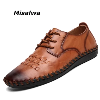 Misalwa Mens Leather Comfortable Shoes Hand Stitching Lace-up Non-Slip Casual Loafer Boat Sneaker Breathable Driving Shoes
Misalwa Mens Leather Comfortable Shoes Hand Stitching Lace-up Non-Slip Casual Loafer Boat Sneaker Breathable Driving Shoes