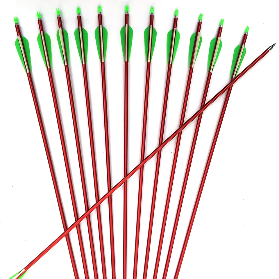 12ps/lot 30" ID7.6mm Archery Arrow Aluminum Arrow Spine300 with Changable Point Red Arrows for 30-80lbs Compound Bow or Long Bow
12ps/lot 30" ID7.6mm Archery Arrow Aluminum Arrow Spine300 with Changable Point Red Arrows for 30-80lbs Compound Bow or Long Bow