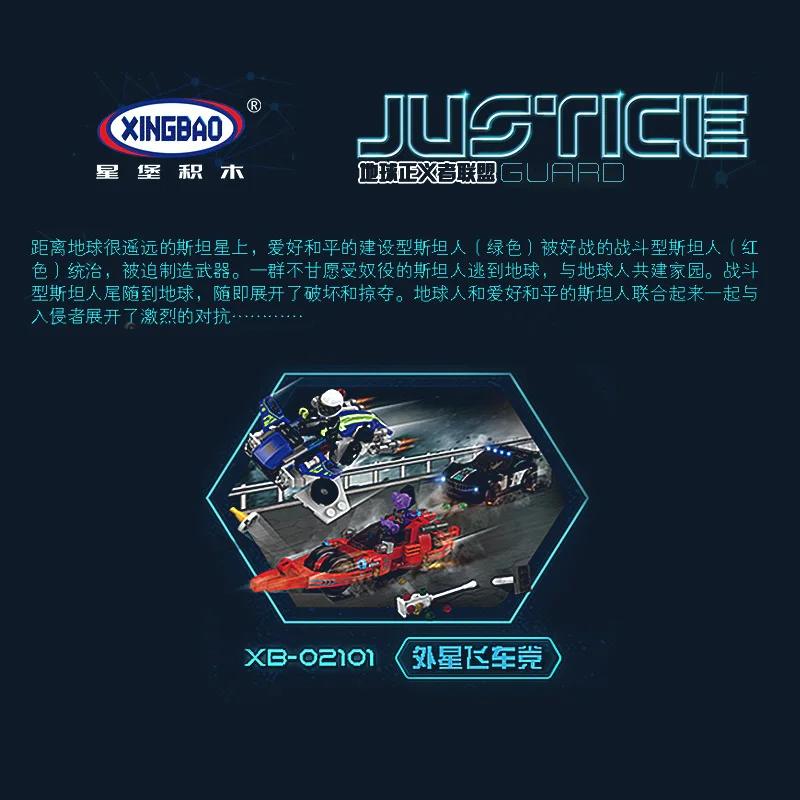 XingBao 02101 583Pcs New City Series The Alien Racing Set Model Building Blocks Bricks Toys For Kids Birthday Christmas Gifts
XingBao 02101 583Pcs New City Series The Alien Racing Set Model Building Blocks Bricks Toys For Kids Birthday Christmas Gifts