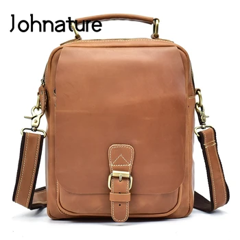Johnature 2020 New Leisure Men Handbags Genuine Leather Vintage Solid Zipper Shoulder&Crossbody Bags Cow Leather Messenger Bag
Johnature 2020 New Leisure Men Handbags Genuine Leather Vintage Solid Zipper Shoulder&Crossbody Bags Cow Leather Messenger Bag