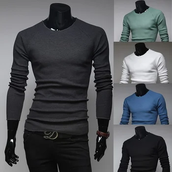 New Pure Color Fashion Simplicity Korean Men's Self-cultivation Round Neck Long Sleeved Knitted Sweater
New Pure Color Fashion Simplicity Korean Men's Self-cultivation Round Neck Long Sleeved Knitted Sweater