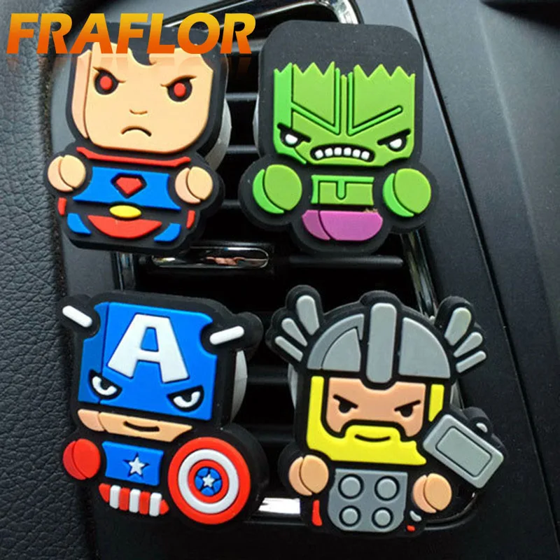 Fresh Cute Avengers Car Freshener perfume Conditioning vent Perfum Car Parfume air freshener With 2 Solid Perfume Fragrance
Fresh Cute Avengers Car Freshener perfume Conditioning vent Perfum Car Parfume air freshener With 2 Solid Perfume Fragrance