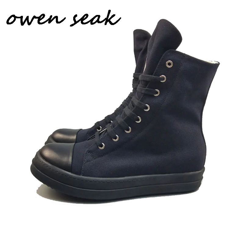 Owen Seak Women Canvas Shoes Autumn Luxury Trainers Ankle Boots Lace Up Casual Sneaker Brand Zip High-TOP Flats Black Shoes
Owen Seak Women Canvas Shoes Autumn Luxury Trainers Ankle Boots Lace Up Casual Sneaker Brand Zip High-TOP Flats Black Shoes