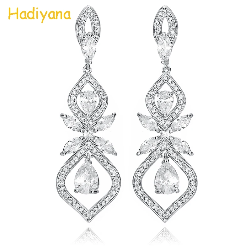 Hadiyana New Irregular Shaped Ladies Earrings Super Shiny Cubic Zirconia Wedding Earrings Bridal Accessories Dinner EH627
Hadiyana New Irregular Shaped Ladies Earrings Super Shiny Cubic Zirconia Wedding Earrings Bridal Accessories Dinner EH627