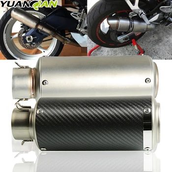 51mm 60mm Motorcycle Exhaust Pipe Muffler Stainless Steel Racing Project Exhaust Mufflers Carbon Fiber Exhaust Pipe FOR HONDA
51mm 60mm Motorcycle Exhaust Pipe Muffler Stainless Steel Racing Project Exhaust Mufflers Carbon Fiber Exhaust Pipe FOR HONDA