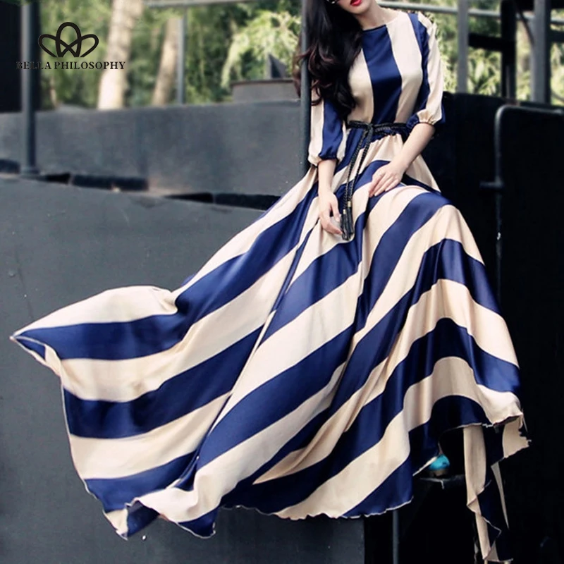 Bella Philosophy 2019 Spring Europe United States stripe long chiffonWomen dress Large towed dress Large yard women dress
Bella Philosophy 2019 Spring Europe United States stripe long chiffonWomen dress Large towed dress Large yard women dress