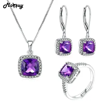 MoBuy 100% Natural Gemstone Square Amethyst 925 Sterling Silver 3PCS Jewelry Set Fine Jewelry For Women Engagement Party V001ENR
MoBuy 100% Natural Gemstone Square Amethyst 925 Sterling Silver 3PCS Jewelry Set Fine Jewelry For Women Engagement Party V001ENR