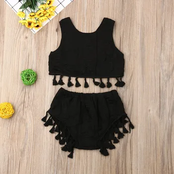 Emmababy Summer Baby Girl Clothes Solid Color Sleeveless Tassels Flower Vest Tops+Short Pants 2Pcs Outfits Cotton Set
Emmababy Summer Baby Girl Clothes Solid Color Sleeveless Tassels Flower Vest Tops+Short Pants 2Pcs Outfits Cotton Set