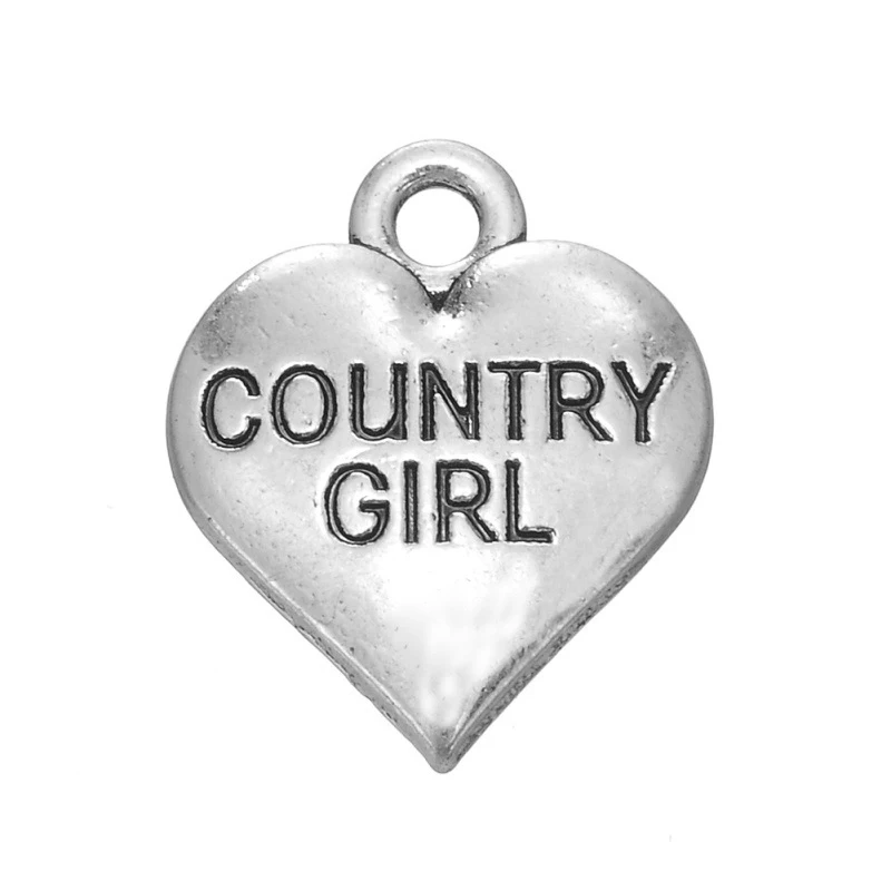 50PCS Heart Letter Dangle Jewelry Country Girl Message Double-Sided Words Charm For Bracelet Findings Accessories DIY Jewelry
50PCS Heart Letter Dangle Jewelry Country Girl Message Double-Sided Words Charm For Bracelet Findings Accessories DIY Jewelry