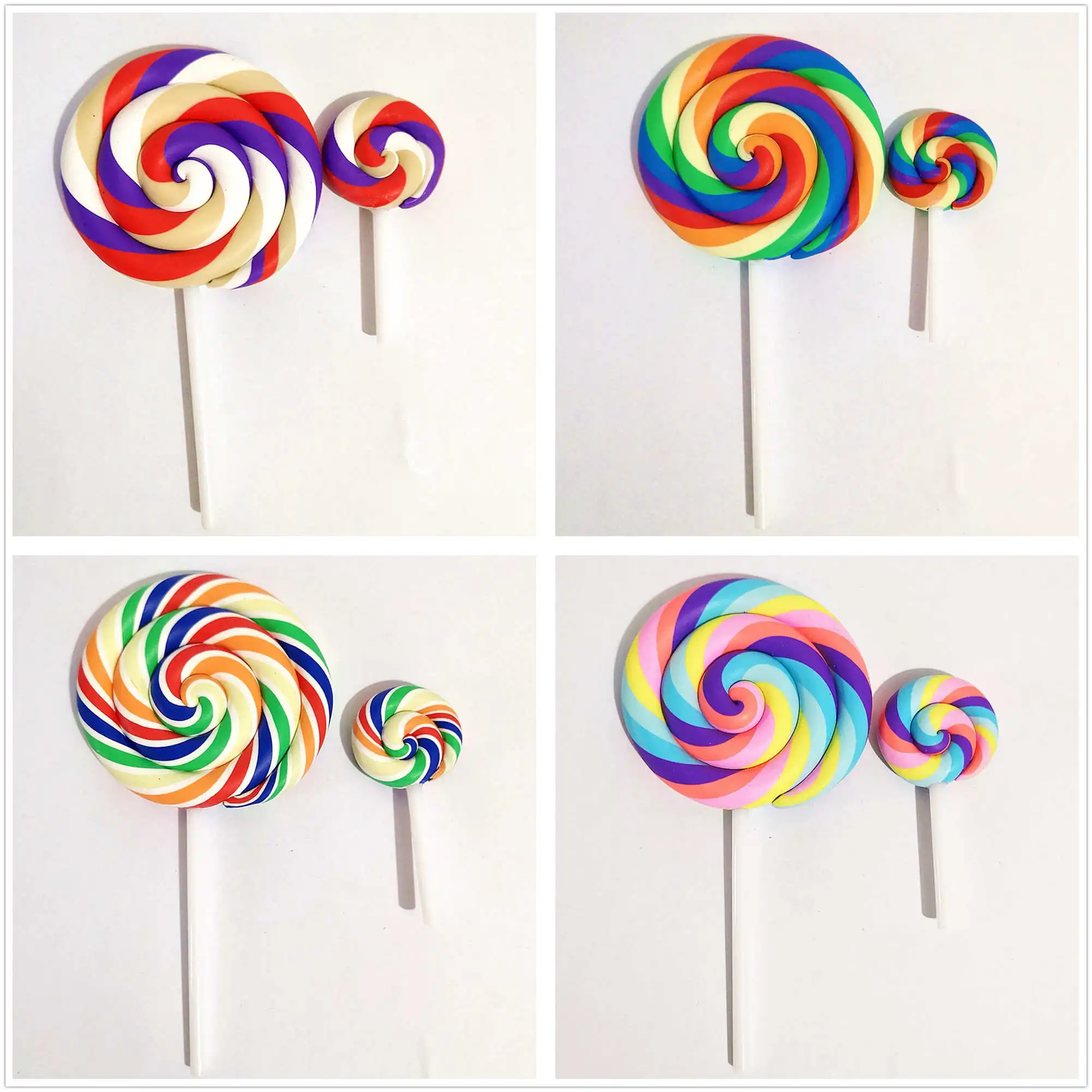 2pcs Miniature Clay Swirl Lollipop Round Lollipop Clay Candy For Crafts Making Scrapbooking DIY
2pcs Miniature Clay Swirl Lollipop Round Lollipop Clay Candy For Crafts Making Scrapbooking DIY