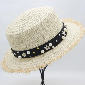 BINGYUANHAOXUAN Hot Sale + Flat High Straw Hat Summer Spring Women's Travel Caps Leisure Pearl Beach Sun Hats
BINGYUANHAOXUAN Hot Sale + Flat High Straw Hat Summer Spring Women's Travel Caps Leisure Pearl Beach Sun Hats